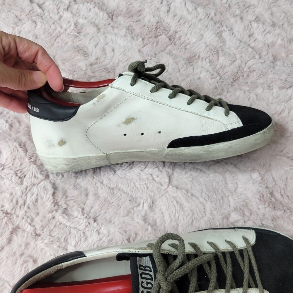 Golden Goose White and Black Sneakers - Picture 9 of 11